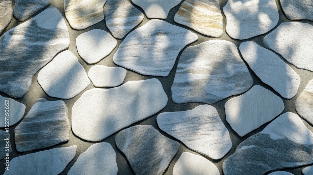 Aufkleber decorative stone pattern with light shadows on a smooth surface