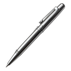 Elegant Chrome Ballpoint Pen Modern Design Luxury Writing Instrument Office Supplies
