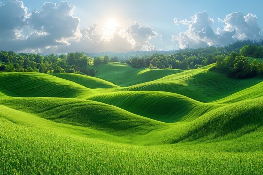 In the evening, the hills are beautifully framed by a lush forest, offering a picturesque scene near St Margen in the Black Forest, Baden-Wurttemberg, Germany, Europe