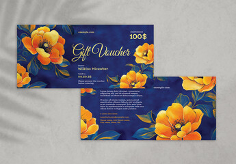 Abstract Gift Voucher Layout