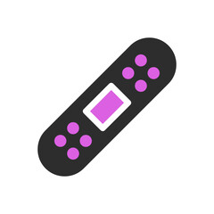 Adhesive Bandage Rectangular Shape with Pink Dots