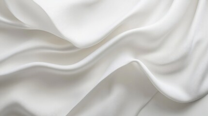 Obraz premium White silk fabric drapes, soft folds, studio background, texture backdrop