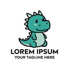 Cute Komodo Dragon Mascot Logo Design