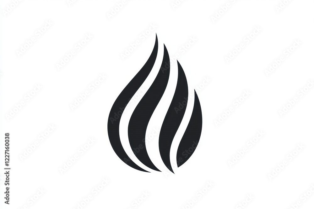 Leinwandbilder flame icon design featuring sleek curves and modern aesthetics suitable for various applications in 