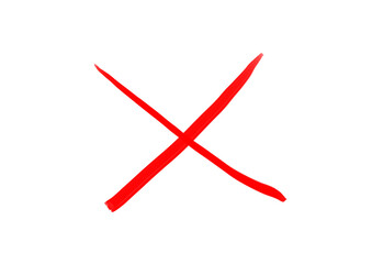 おしゃれ　シンプル　手書き風素材　✕　バツ