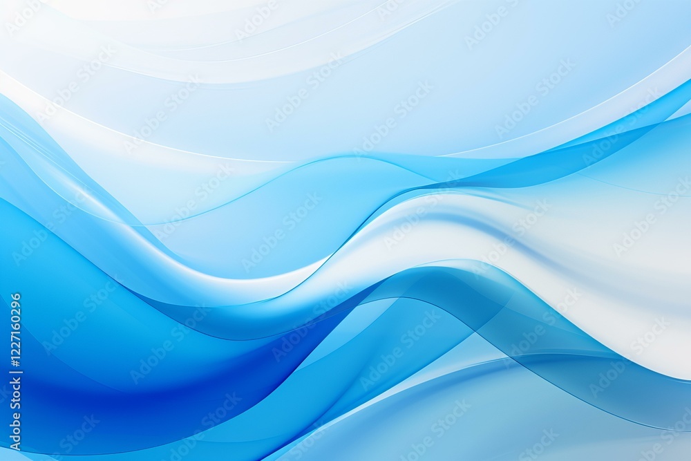 Poster abstract blue waves creating a dynamic and flowing background design