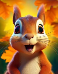 Fototapeta premium Lustiges Eichhörnchen