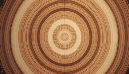 Abstract background top view of ancient tree rings in warm colors with space for text