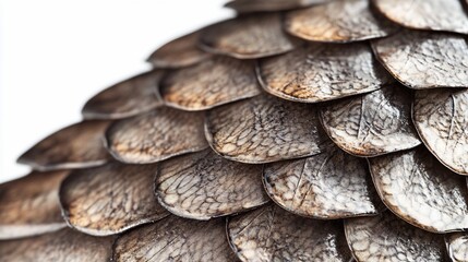 Close-up pangolin scales, textured background, studio shot, wildlife conservation