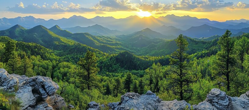 Exploring the Timpanogos hiking trail presents picturesque landscape views in Uinta Wasatch Cache National Forest, situated around Utah Lake, in the Rocky Mountains in the fall. Magnificent views of