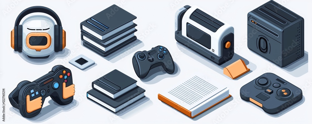 Poster a 3d isometric flat conceptual image of gpt chat engaging in a virtual dialog with an ai assistant