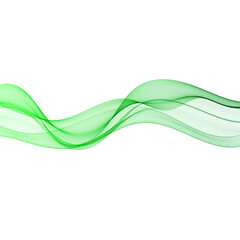 Green horizontal transparent wave lines on white background