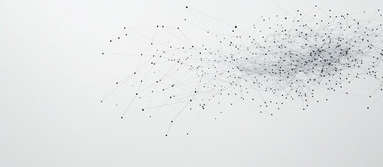 Abstract network, data flow, white background, connection, digital marketing