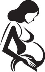 Pregnant Woman Silhouette Vector
