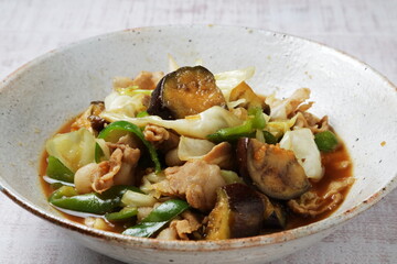 豚バラと野菜の炒め物