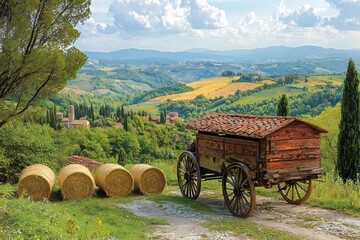 Rural landscape along the Cassia near Acquapendente, Lazio