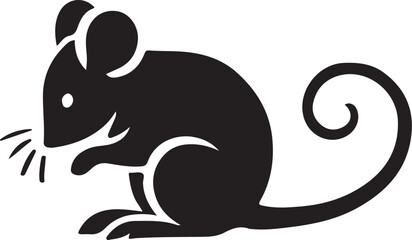 Mouse Silhouette Vector Illustration