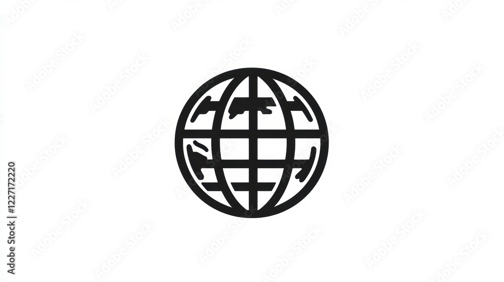 Aufkleber global symbol representing connectivity and international collaboration in modern technology. genera