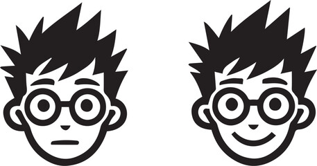 Kid Boy Vector icon design illustration