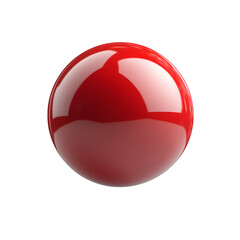 red plastic ball on transparent background