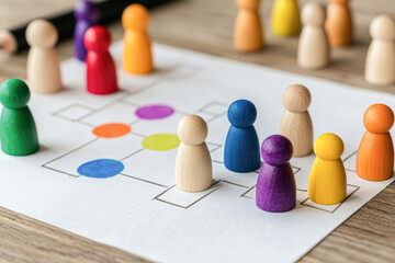 Obraz premium Office space for strategic team meetings a collaborative board game setup