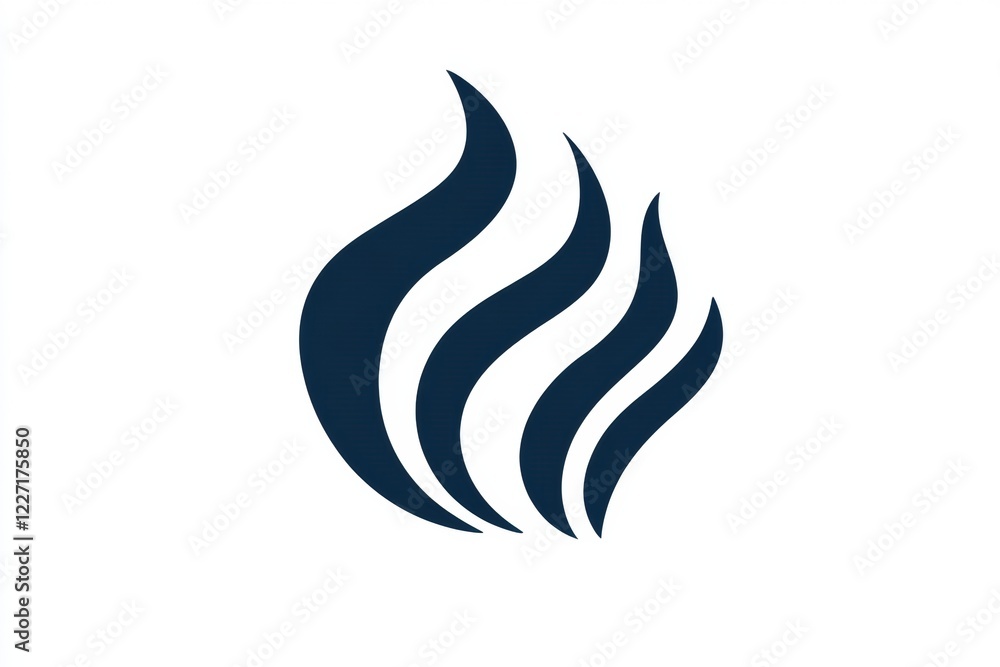 Aufkleber Flame icon representing energy and warmth in a minimalist design for various applications and uses. Generative AI