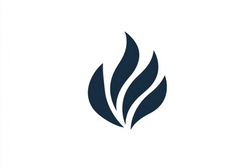 Flame icon representing heat and energy source suitable for various design applications and branding purposes. Generative AI
