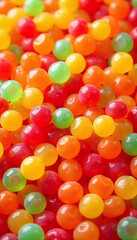 Glossy and Sugar-Coated Jelly Candies in a Rainbow of Colors