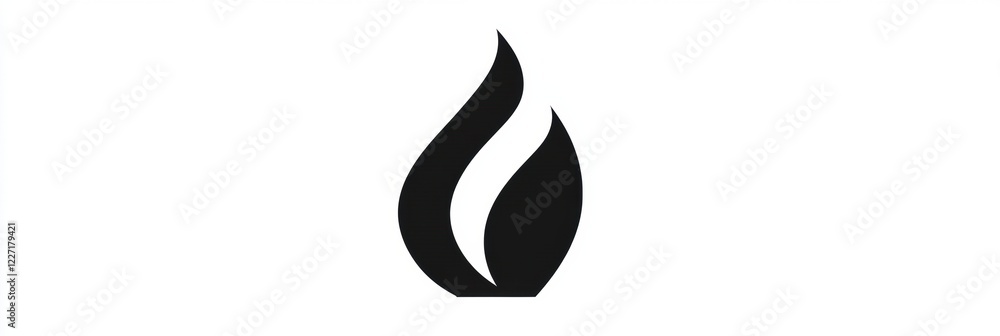 Leinwandbilder flame icon symbolizing energy and passion in design and branding projects. generative ai