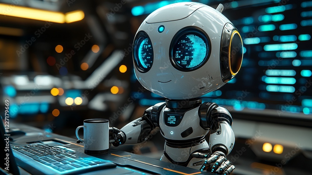 Poster concept for a smart digital platform that uses an ai chatbot to deliver customer service