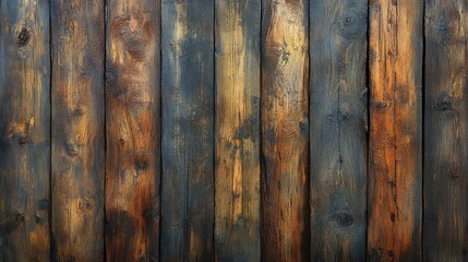 Rustic Wooden Texture: Dark Brown and Gray Weathered Planks