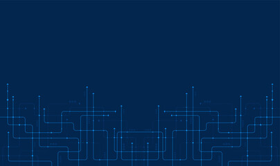 Obraz premium Digital technology background. Concept with technology line. Circuit board background technology