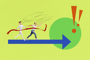 Composite trend artwork 3D sketch image photo collage of aim target trader arrow point goal...