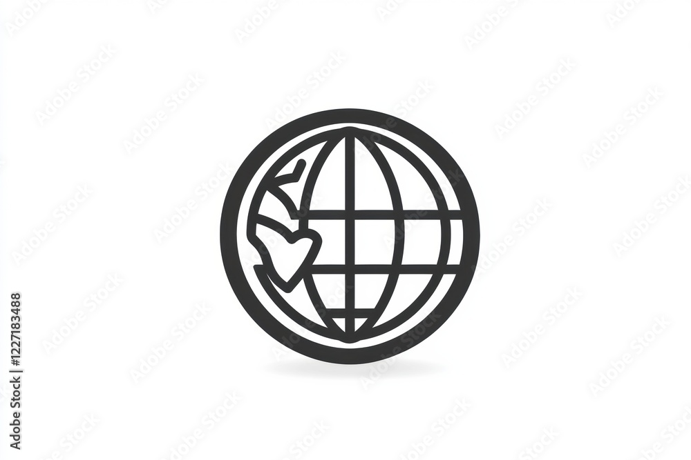 Leinwandbilder symbol of a globe representing global connectivity and communication through digital means across va