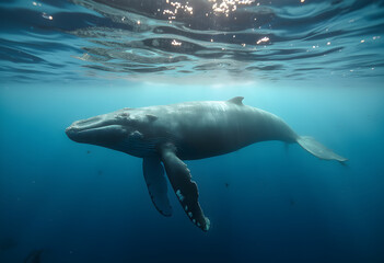 Obraz premium Majestic Giants of the Sea: The Fascinating World of Whales