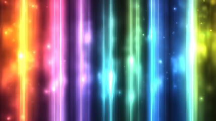 A colorful, multi-colored stripe of light with a lot of sparkles. The colors are bright and vibrant, and the sparkles add a sense of movement and energy to the image. Scene is one of excitement
