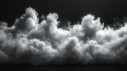 Realistic overlay of dry ice smoke fog mist clouds on a black backdrop, featuring dry ice, smoke, fog, mist, and clouds