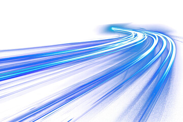 PNG Blue light streaks exposure motion effect.