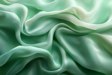 Obraz premium green silk fabric