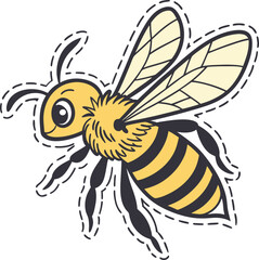  A bee sticker design illustration art