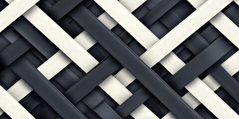 Geometric Pattern of Intersecting Straps Creates Sophisticated Texture