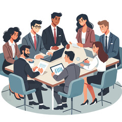 Obraz premium Diverse Business Team Meeting Collaboration