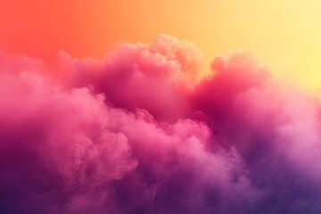 Vibrant clouds create a beautiful sunset backdrop in warm hues of orange, pink, and purple