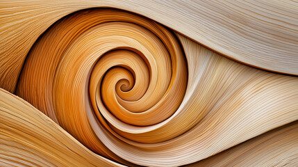 Interlocking Wooden Grain Vortices in Natural Light