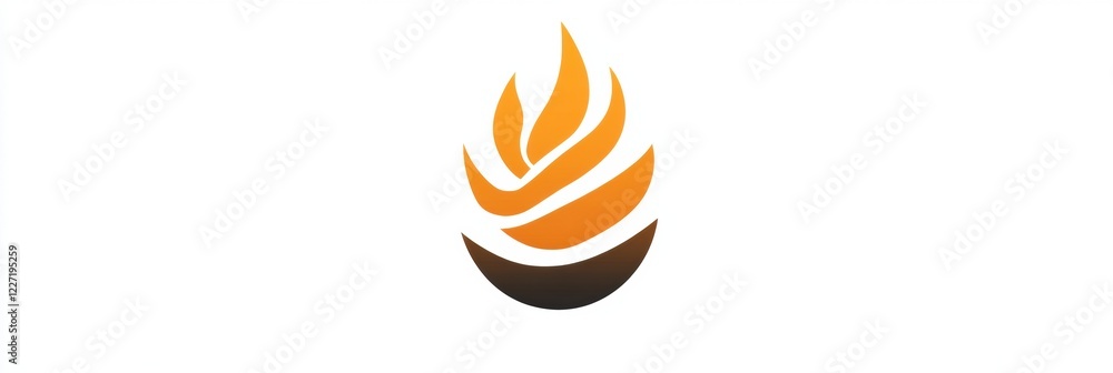Poster Flame icon representing warmth and energy created in a modern design style suitable for various applications. Generative AI