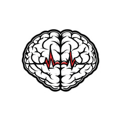 Design a sophisticated logo a brain silhouette subtly intertwined with a heart, conveying intelligence and compassion.