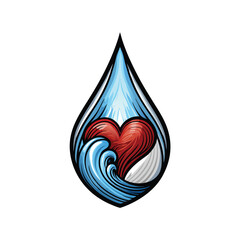 Obraz premium Design a minimalist logo a water droplet seamlessly merging with a single, stylized leaf, conveying purity and natural hydration.