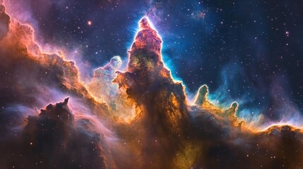 Fototapeta premium Cosmic Pillars Celestial Formation Gaseous Nebula