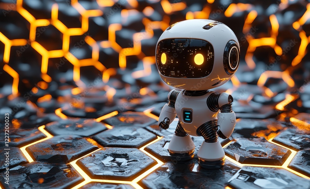 Poster in the domain of ai cyberspace, a drone functions as a bot. technologies such as digital technology 
