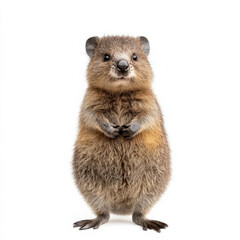 Adorable_rodent_standing,_fluffy_brown_fur,_paws_together.